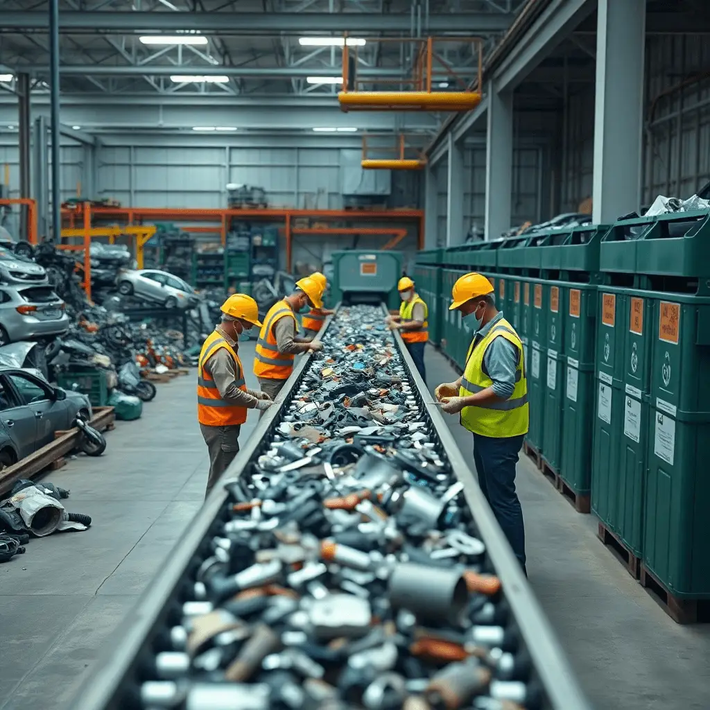 Recycling Plant for Scrap Car parts